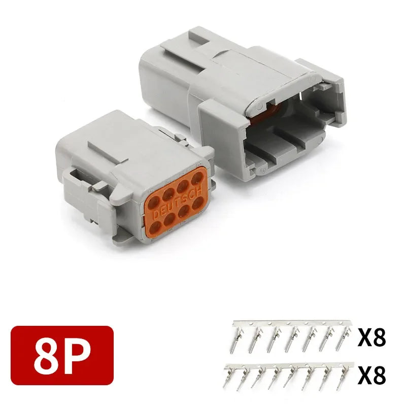 2/3/4/6/8/12Pin Deutsch Type DT Connector Plug-In With Fixed Flange DTM/DTP Waterproof Wire Automotive Connector