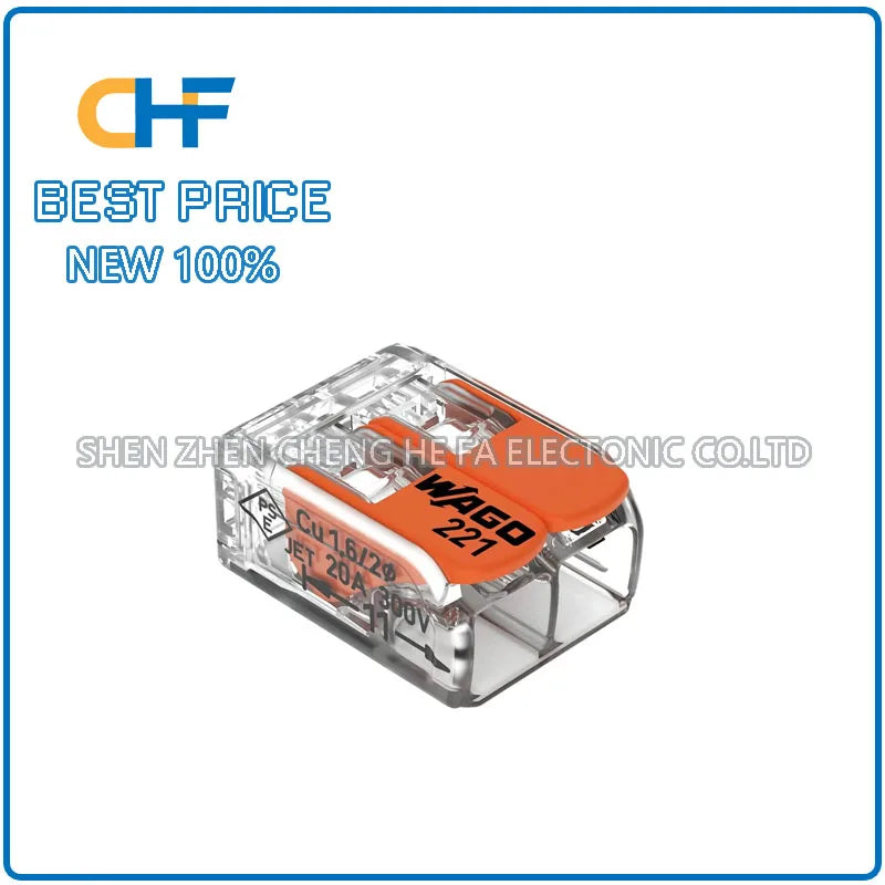 10PCS 221-412 Fast and Safe WAGO Wanke Wiring Terminal Connector, brand new, original, in stock