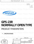 1PCS GPS-23 NO/NC switching Reed Magnetic Control Switch Replace PS-3150 Normally Open/Closed23*14MM Proximity Induction sensor