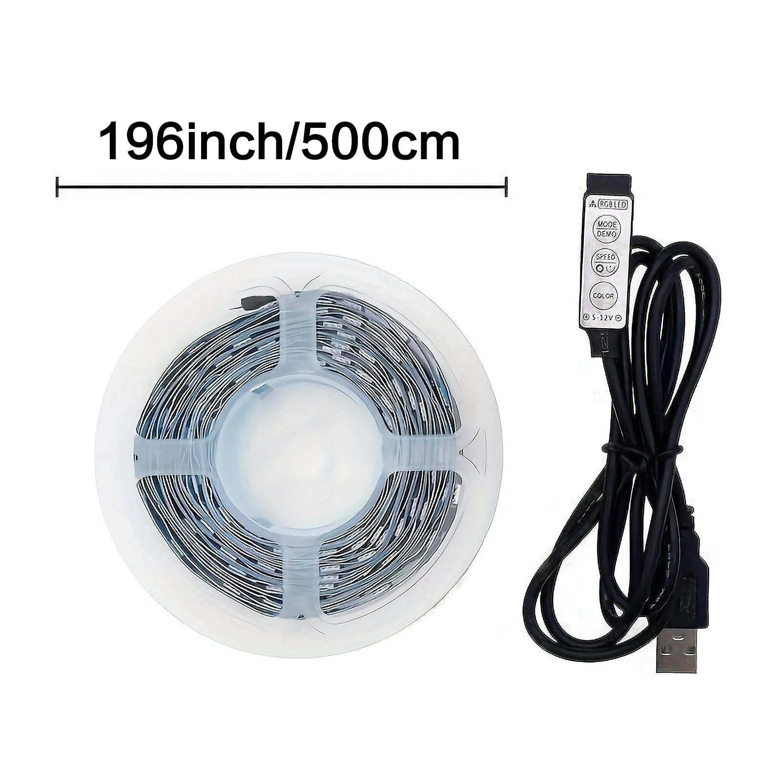 1-5M RGB LED Strip Lights, Music Sync Color Changing LED Lights for TV, 3-Key Controller Flexible LED Tape Light for Bedroom, Home Theater, Stage, Wedding and Party Decoration