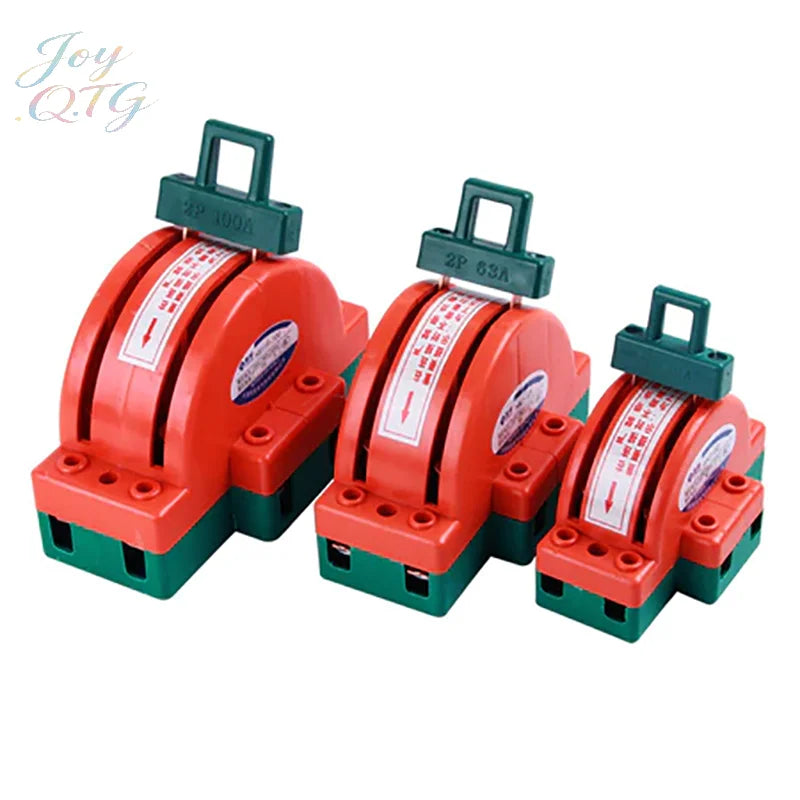 Hot Sale  2 Pole Double Throw Knife Disconnect Switch 32A 63A 100A DPDT Cutter Safety Disconnect Switch Power Disconnect Switch