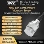 WitMotion WTVB01-485 IPX8 Vibration Sensor 3axis (XYZ) Modbus Vibration Analyzer Displacement(Acceleration +Speed+Amplitude)