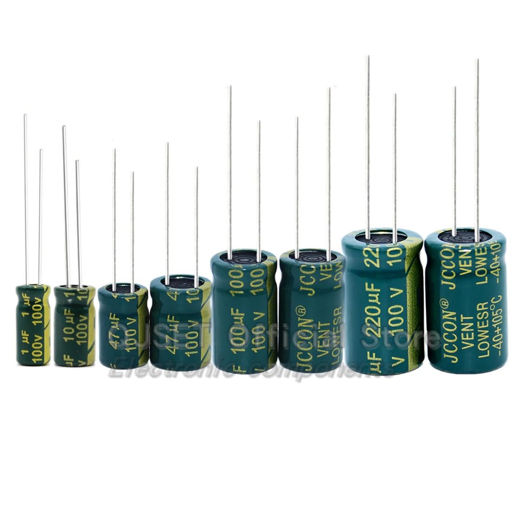 100V 1 10 47 100 220 330 470 680 1000 UF 2200uF High-Frequency Low-Impedance Audio Amplifier Power Supply Electrolytic Capacitor