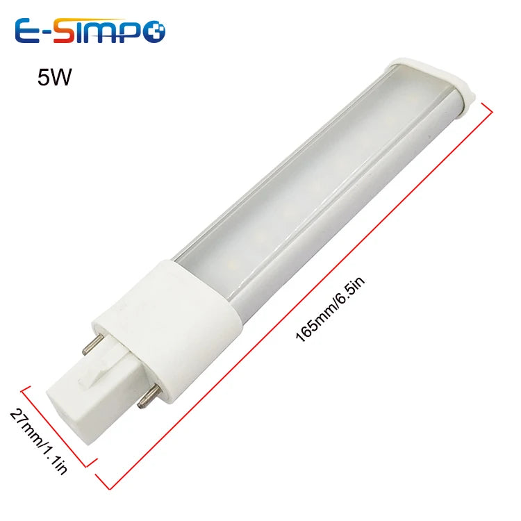 1pc 3W 4W 5W G23 GX23 2G7 LED Bulb Horizontal Side Plug Ceil CFL PL-S 7W-13W Replacement 3000/4000K/6000K Plug Saving Light Lamp