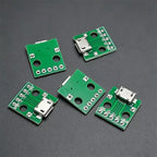 1-5PCS Micro/Mini/Type-C Female Connector Jack Charging Port USB Type C Socket With Solder Wire PH2.0 Line Length 8cm