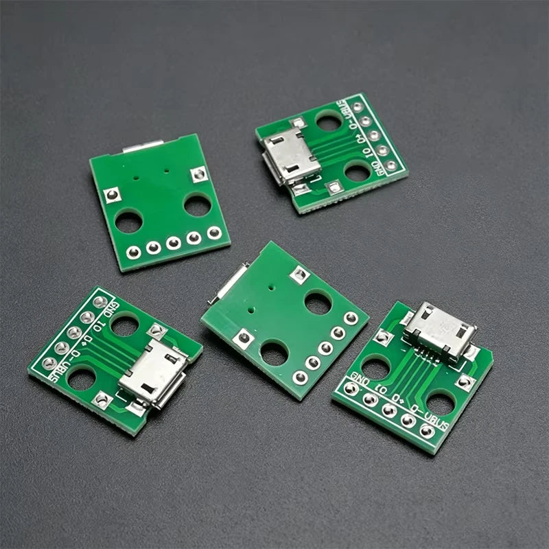 1-5PCS Micro/Mini/Type-C Female Connector Jack Charging Port USB Type C Socket With Solder Wire PH2.0 Line Length 8cm