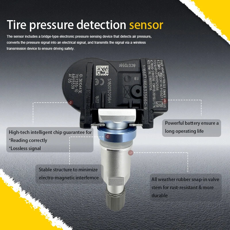1/4PCS Tire Pressure Monitoring Sensor TPMS 36106881890 For BMW 1/3/4 Series F20 F21 F52 F32 F33 F36 Compatible With 36106856209