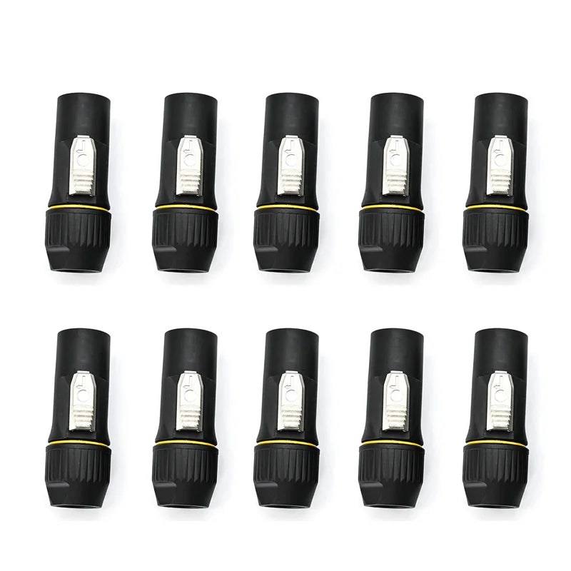 10pcs Waterproof Powercon True Power Connector Outdoor Male Female Plug Socket Twist Lock AC Connector for DJ Par Light Led Bar