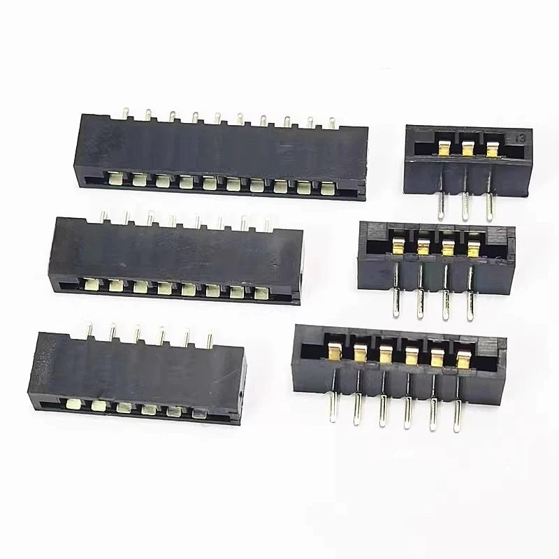 10PCS FPC Connector, Flat Flexible Cable Socket 2.54mm Membrane Socket, Straight Pin, Curved Foot, Double-Sided Connection