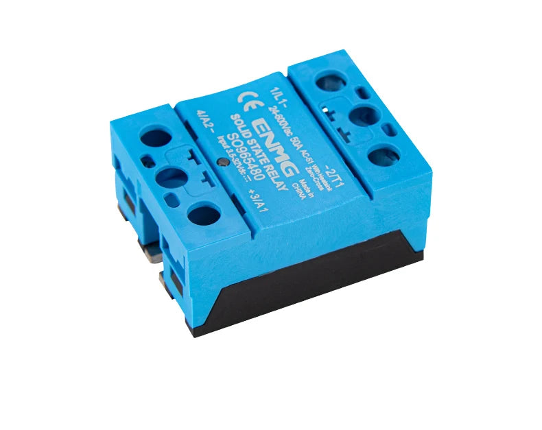 ENMG Single Phase Solid State Relay 12-24VDC Control AC Small SSR Non-Contact Contactor SO9496 Flame Retardant Optical Isolation