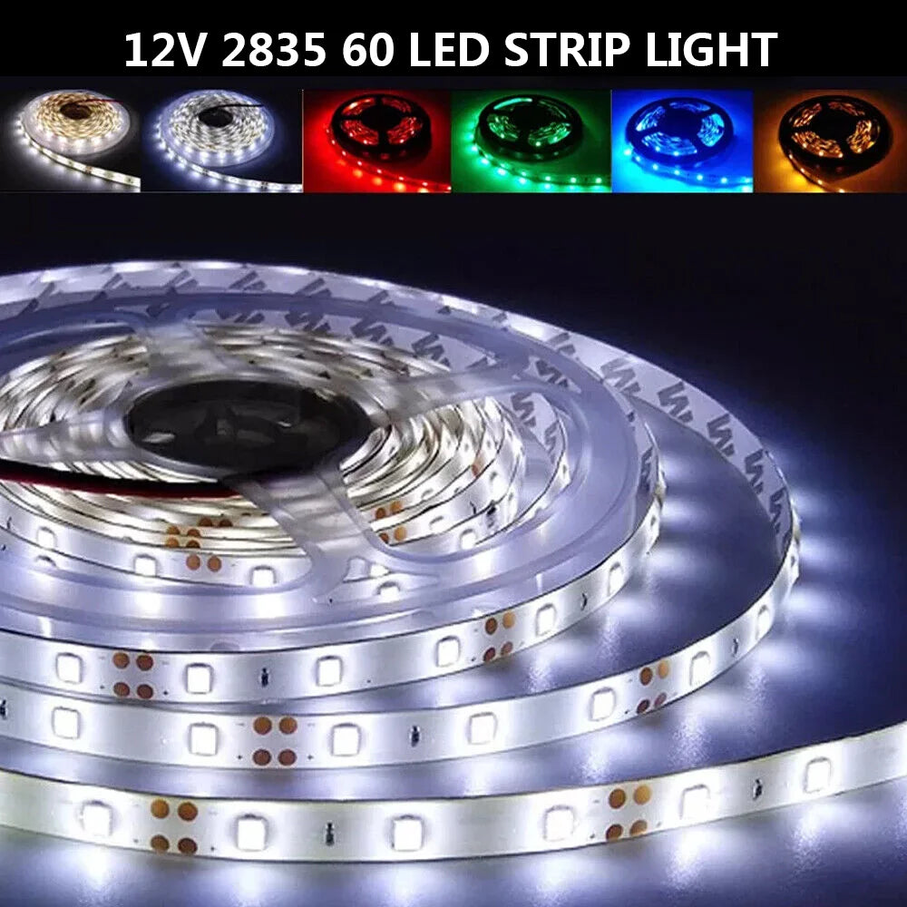 5M LED Strip SMD 5050 5054 LED Tape Waterproof Ribbon Diode 12V 2835 Flexible Neon Lights 60/120Leds/m LED Lights for Room Decor