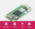 Raspberry Pi Zero 2W Optional Kit Zero 2W 3USB RJ45 Adapter board+32GB SD Card+Card reader+ Heat Sink+Case