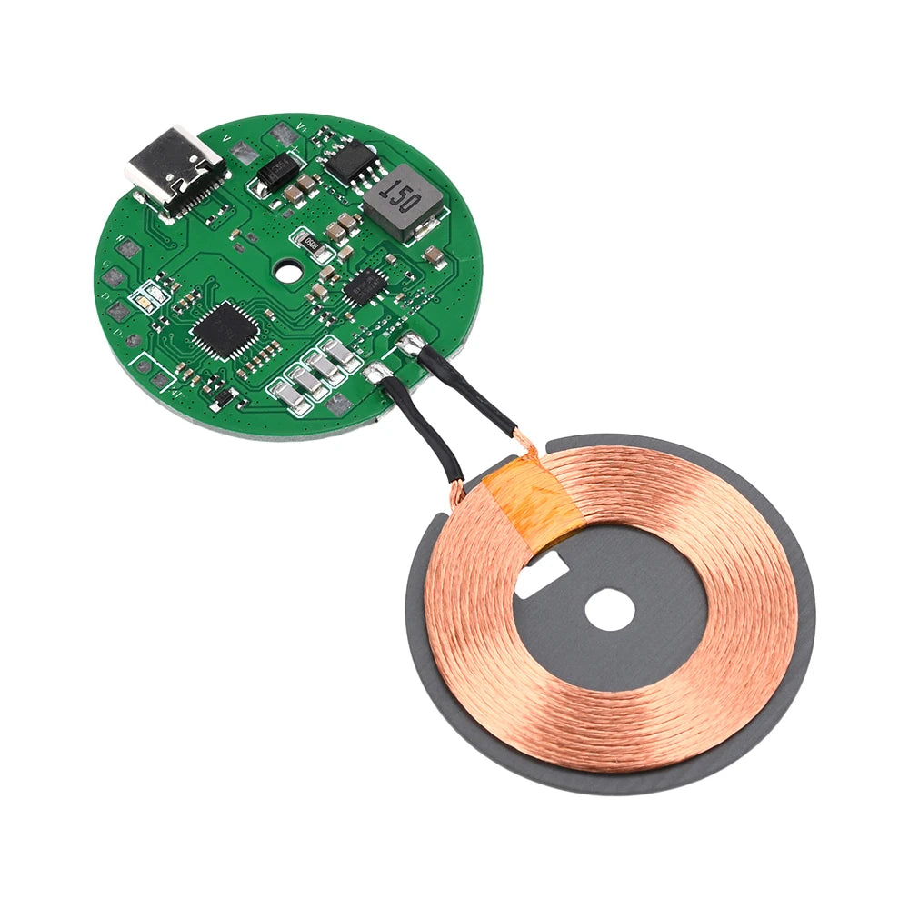 Type-C High Power Fast Charging Module DC 5V 9V 12V 20W Wireless Charger Transmitter Circuit Coil Charger Board