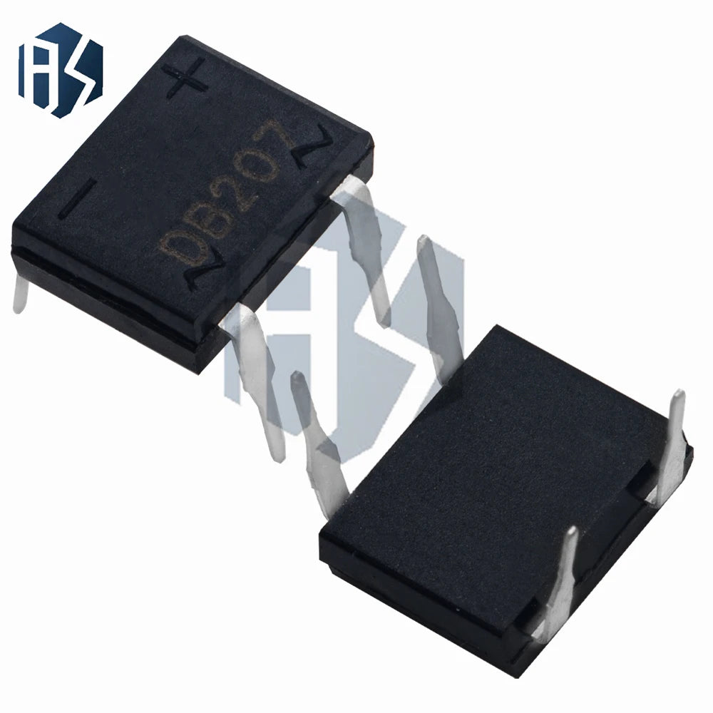 10pcs/lot diode bridge retifica DB207 DIP-4 DB207S DIP4 2A 1000V power diode rectifier 1000v electronic components