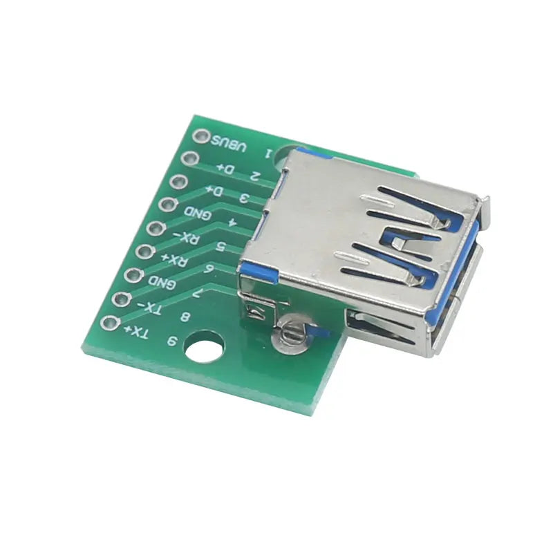 5Pcs USB Adapter PCB - DIY DIP Breadboard Modules - Type A (M / F) / B / Mini / Micro USB Connectors
