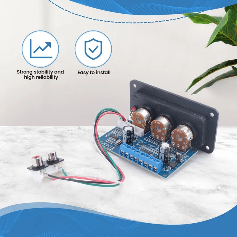 2.1 Channel Bluetooth 5.0 Audio Amplifier Board 2X25W+50W Subwoofer Class D Amplifier Board Kit with DC Female+AUX Cable-A22U