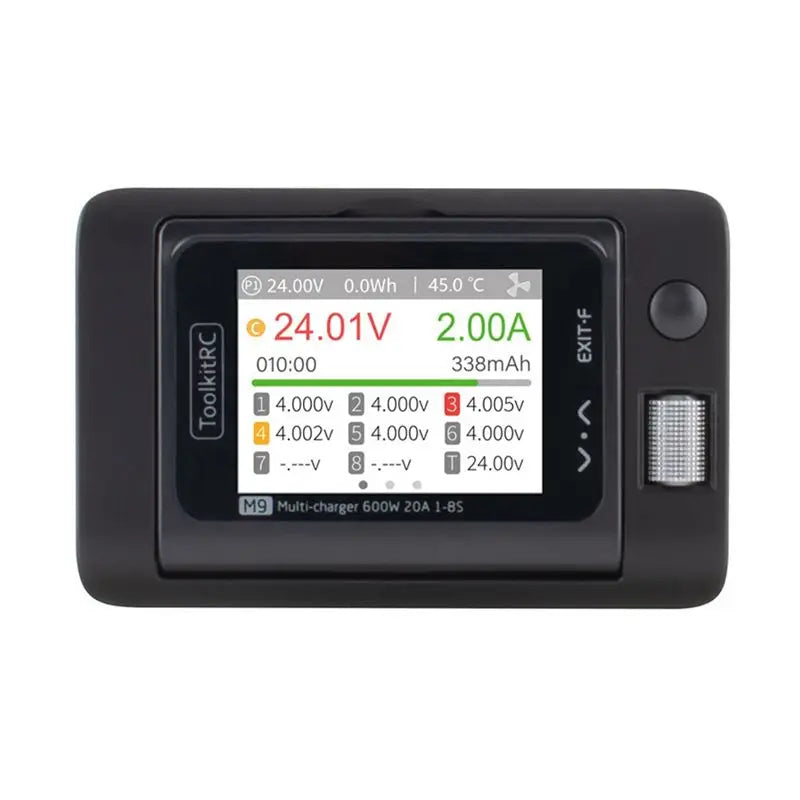 Toolkitrc M9 600W USB Fast Charing DC Smart Adjustable Screen Angle With Audio Function For 1-8S Lipo Lihv Life Battery