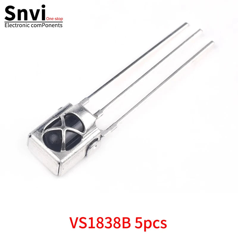 Snvi 5PCS Universal IR Infrared Receiver VS1838B CHQB HS0038 TL1838 VS1838 1838 HX1838 VS0038 Remote Receiver Tube