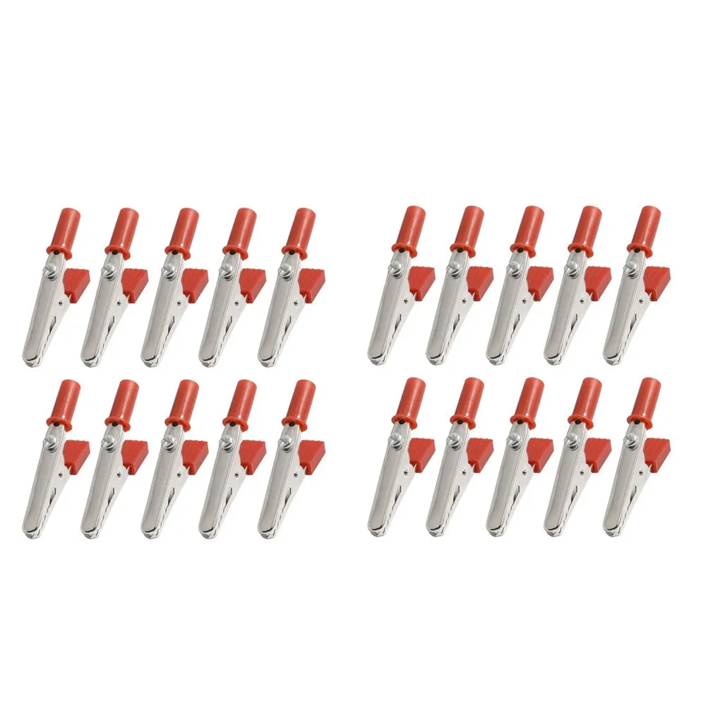 10 Pieces Alligator Clips Test Clips, Electronic Product Test Clips With Screws And Solder Ports, Metal Electrician Wire Clips