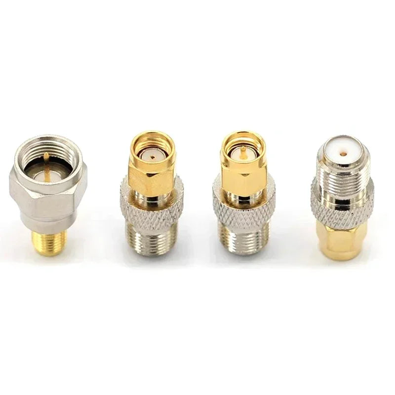 5/20Pcs RF Coaxial Coax Adapter, SMA Male To F Female, F-Type Female Jack to SMA Male Plug, Gold Plated Straight Connector