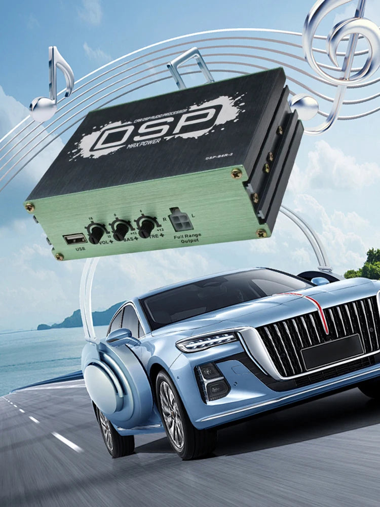 Car DSP Digital Audio Processor Support APP Control DSP Car Power Amplifier 6-Channel Output Audio Digital Sound Processor