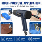 2000W Heat Gun Professional Hot Air Gun Adjustable Temperature 60-600 D 4 Nozzles for DIY Stripping Paint Shrinking PVC and Home
