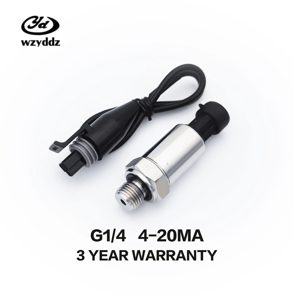 Pressure Transmitter Sensor Water Oil Fuel Gas Air G1/4 12-36V 4-20mA 0-600bar Optional Stainless Steel Pressure Transducer