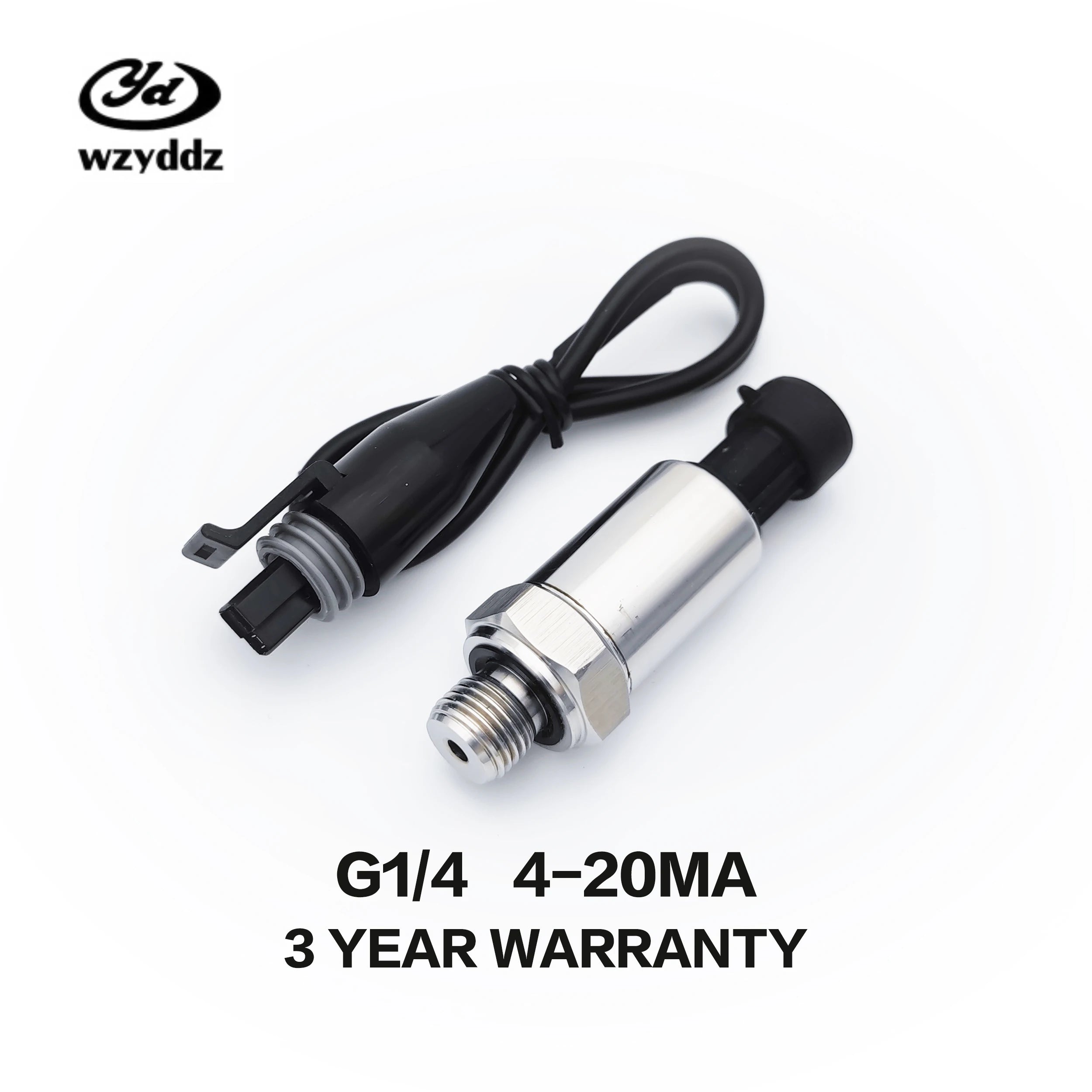 Pressure Transmitter Sensor Water Oil Fuel Gas Air G1/4 12-36V 4-20mA 0-600bar Optional Stainless Steel Pressure Transducer