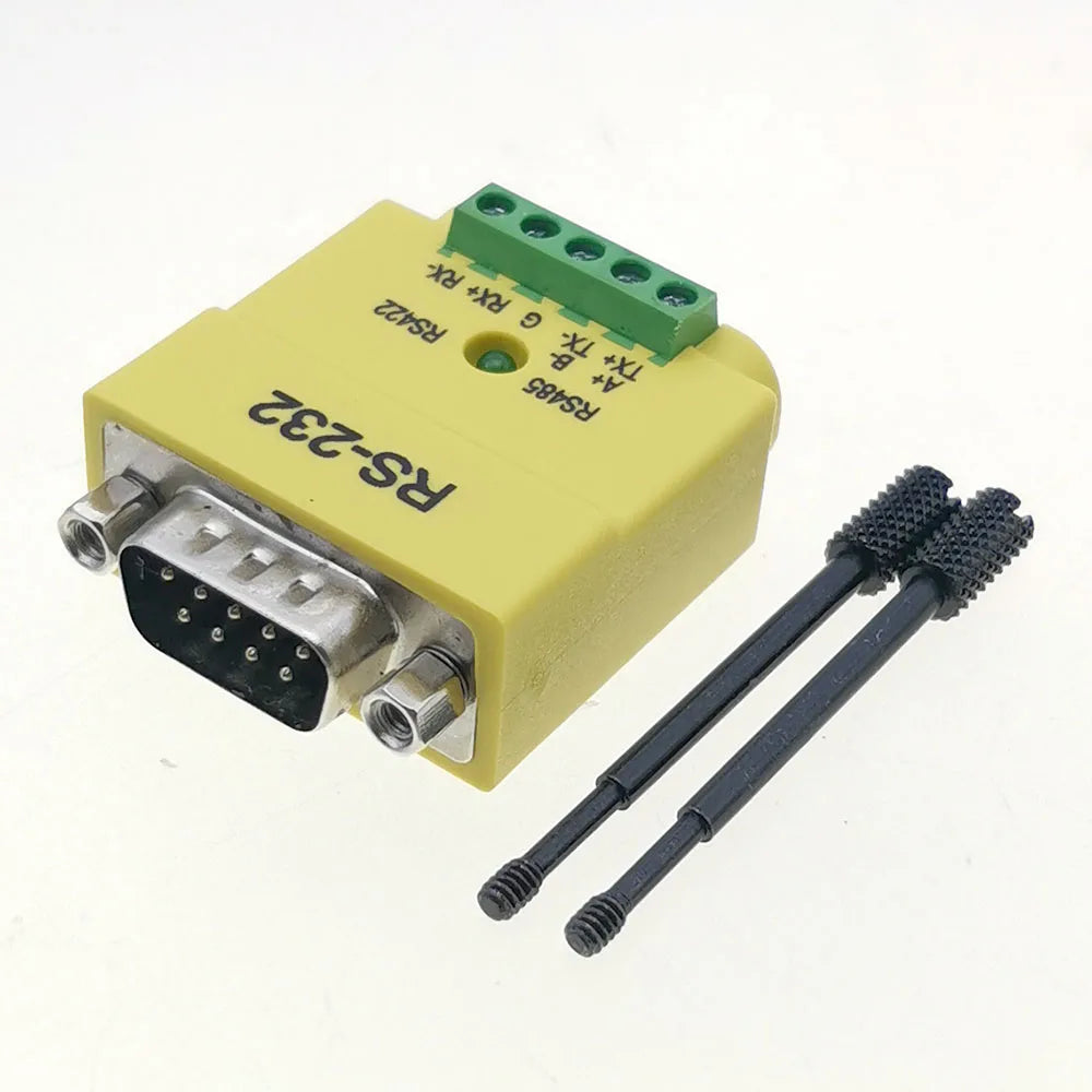 1pc RS232 to RS485 RS422 Converter Serial Plug RS485 Serial Communication DB9 Male Female Interface Serial Converter Connector