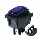 KCD2 KCD4 Waterproof Boat-shaped Rocker Switch Reset Waterproof Rectangular Switch Rocker Switch 20A DPST Rocker Switch IP67