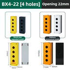 1/2/3/4/5 Hole Waterproof Button Switch Control Box Button Emergency Stop Dustproof Waterproof IP65 Button Thickened Yellow Gray