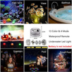 RGB Submersible Lights Remote Control Underwater Led Light Battery Operated Night Lamp For Halloween Vase Wedding Party Decor