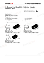 10Pcs BF998 SOT-143 N-Channel Double-Gate RF Mosfet Transistor Bipolar Junction BJT Triode Tube Fets 30mA Integrated Circuits