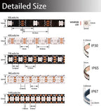 DC5V WS2812B Led Strip Light 30/60/74/96/144 LEDs/m Individually Addressable Smart 5050 RGB WS2812 Pixels Led Light IP30/65/67
