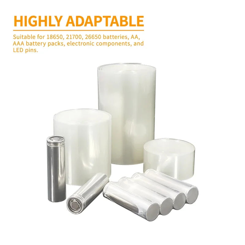 PVC Clear Heat Shrink Tube Width 160mm ~ 500mm Lithium Case Wrap Cable Sleeve 18650 Lipo Battery Pack Protection Insulated Film