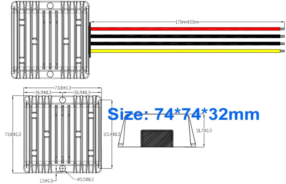 24V 48V to 12V 10A-30A DC-DC Step-Down Converter 12V Buck Voltage Regulator Power Adapter Buck Converter Applied to LED Car Mou