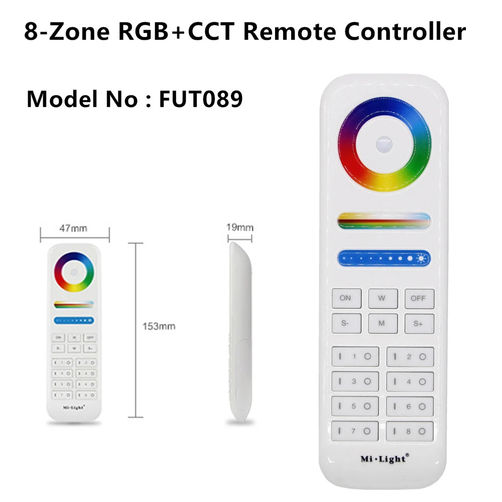 Miboxer Tuya APP Smart Controller WiFi+2.4G FUT035W+ 2in1 FUT037W+ 3in1 DC12-24V Single Color Dual White RGB RGBCCT LED Strip