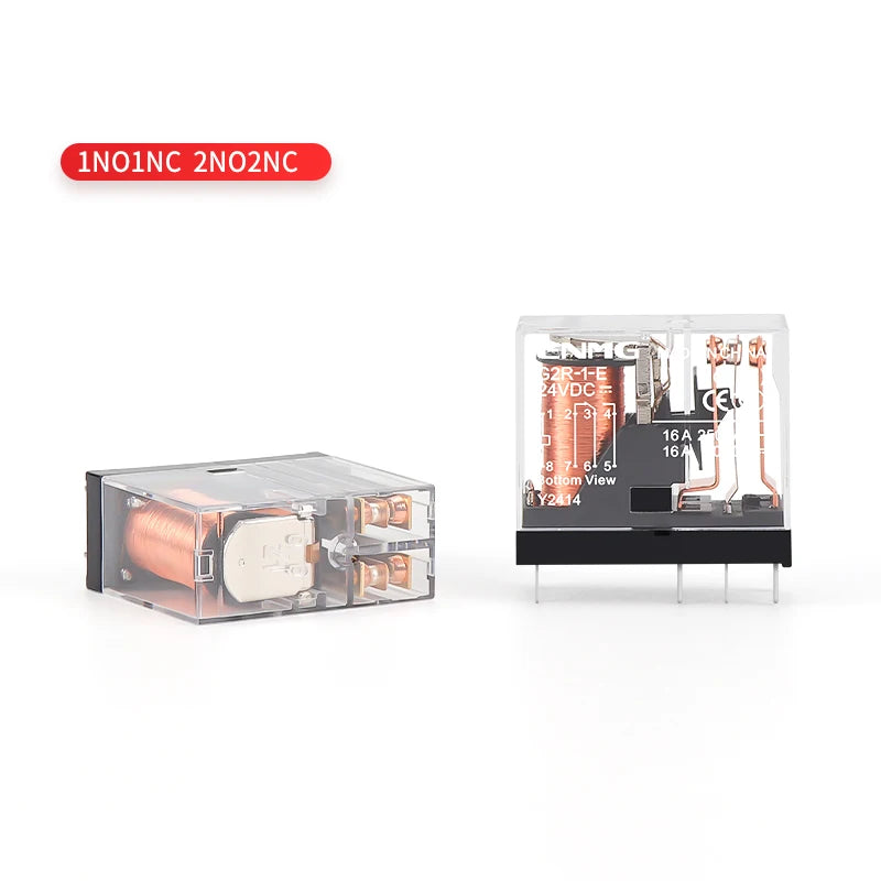 ENMG G2R-1-E / G2R-2 Miniature Low-Power Relay - 5V/12V/24VDC,Solder Terminals (5-Pin/8-Pin) Shock-Resistant Nickel-Plated Alloy