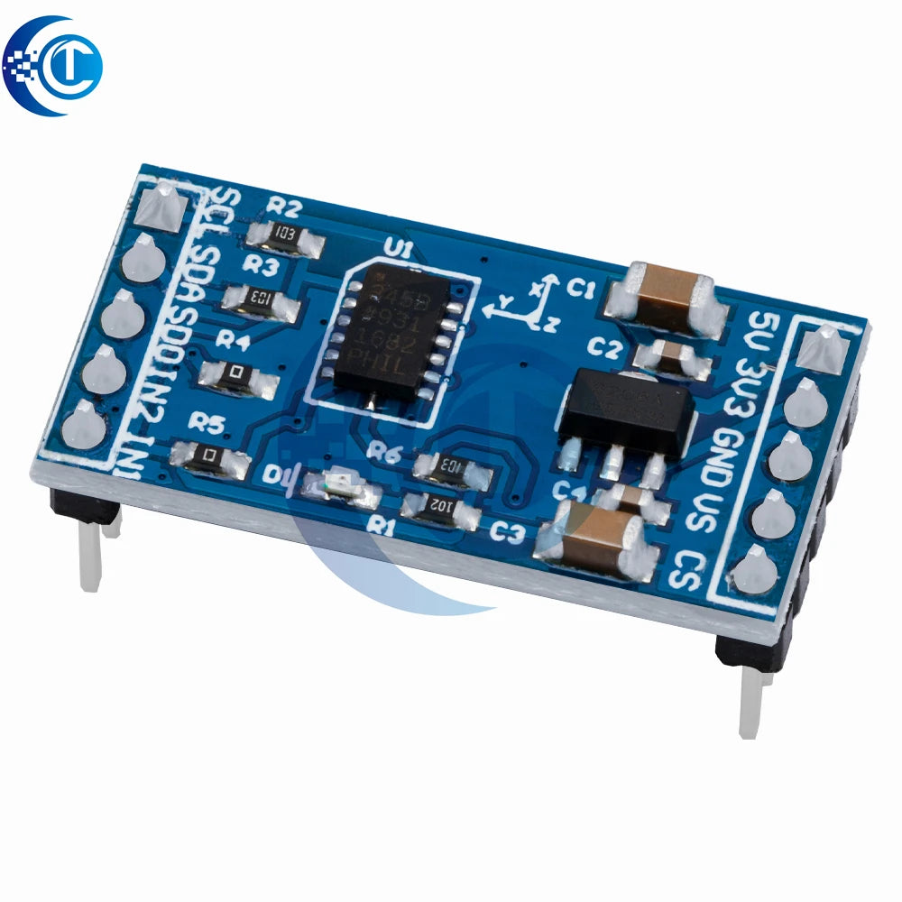 ADXL345 3-Axis Accelerometer Module: ±16g High-Precision with I2C/SPI Interface – Compatible for Arduino & Raspberry Pi