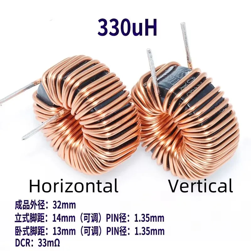 1Pcs High Current Magnetic Ring Inductor 106125-10uH 22uH 33uH 47uH 68uH 100uH Energy Storage Inductor Ring Inductor Choke Coil