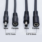 XT60 Plug Male Female Connector to DC 5525/DC5521 Battery Charging Adapter Power Cable For Fly FPV Multirotor Field Repair 15A