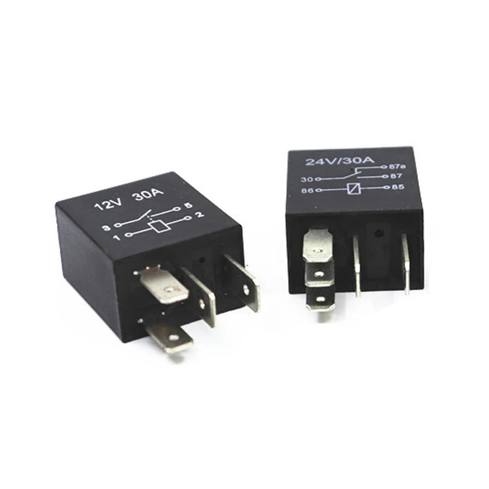 5 PCS 4 Pin/5 Pin 30A 12V/24V Violet Series 4-pin/5-pin Automotive Relay
