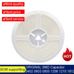 4000PCS Chip Capacitor 1206 0805 0603 2.7P 4.7P 10P 22P 33P 47P 75P 100P PF 3216 101J NPO 50V  A REEL Ceramic Capacitor SMD NEW