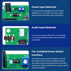DC 9-18V 2.1 Channel Digital Audio Amplifier Board 2*15W+30W Bluetooth 5.4 Digital Decoder Power Amplifier Audiophile Subwoofer