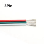 22AWG 20AWG 18AWG LED Extension Cord 2/3/4/5/6Pin RGB Flexible Electrical Connection Cable for LED Strip Lights Auto Lamp Driver