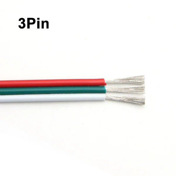 22AWG 20AWG 18AWG LED Extension Cord 2/3/4/5/6Pin RGB Flexible Electrical Connection Cable for LED Strip Lights Auto Lamp Driver