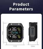 Yangood TMPS Motorcycle Tire Pressure Sensor Waterproof LCD Color Display Real-Time Safety Tire Pressure Monitoring System