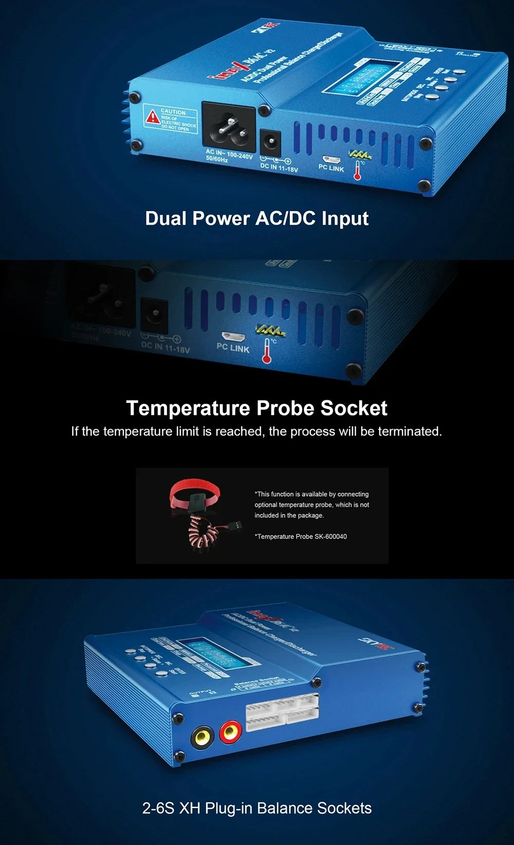 SKYRC IMAX B6AC V2 50W 6A Balance Charger Discharger Digital LCD Screen Li-ion Nimh Lipo Battery for RC Model Battery Charging