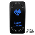 Waterproof Rocker Switch with Blue LED | 12V/24V Latching & Momentary (SPST/ DPDT) | for Marine, UTV, ATV, RZR, Automotive