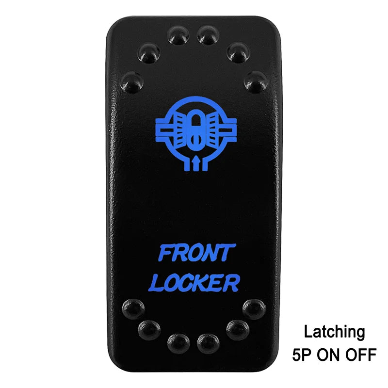 Waterproof Rocker Switch with Blue LED | 12V/24V Latching & Momentary (SPST/ DPDT) | for Marine, UTV, ATV, RZR, Automotive